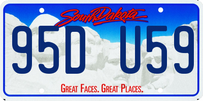 SD license plate 95DU59