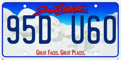 SD license plate 95DU60