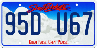 SD license plate 95DU67