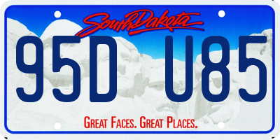 SD license plate 95DU85