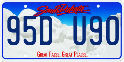 SD license plate 95DU90