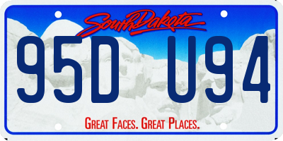 SD license plate 95DU94