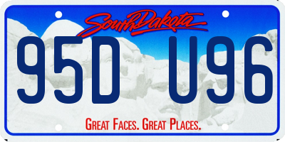 SD license plate 95DU96