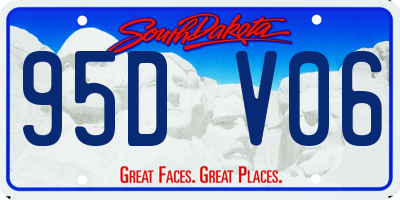 SD license plate 95DV06