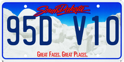SD license plate 95DV10