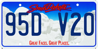 SD license plate 95DV20