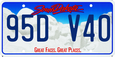SD license plate 95DV40