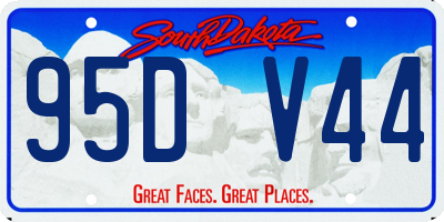 SD license plate 95DV44