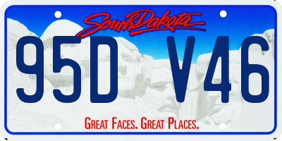 SD license plate 95DV46
