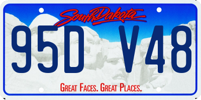 SD license plate 95DV48