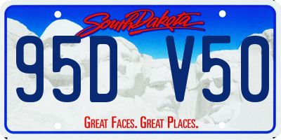 SD license plate 95DV50
