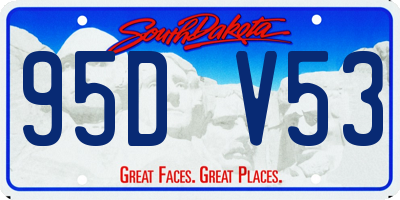 SD license plate 95DV53