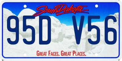 SD license plate 95DV56