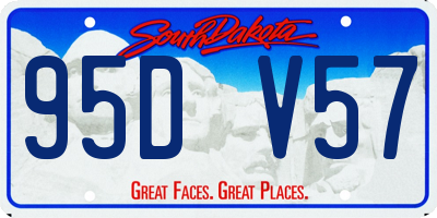 SD license plate 95DV57