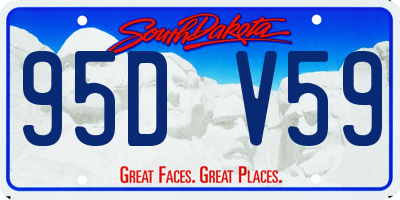 SD license plate 95DV59