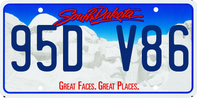 SD license plate 95DV86