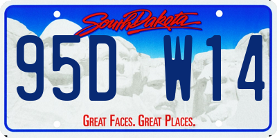 SD license plate 95DW14