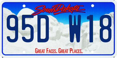SD license plate 95DW18