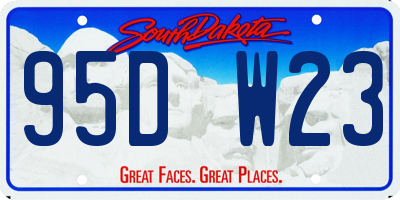 SD license plate 95DW23