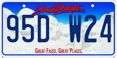SD license plate 95DW24