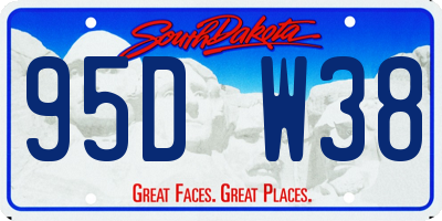 SD license plate 95DW38