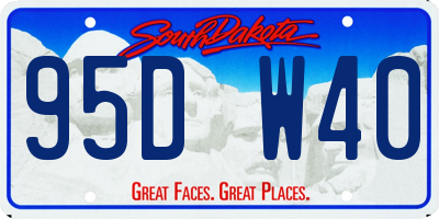 SD license plate 95DW40