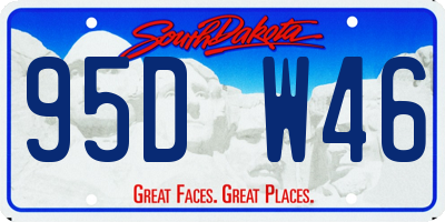 SD license plate 95DW46