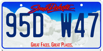 SD license plate 95DW47