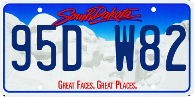 SD license plate 95DW82