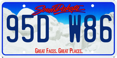 SD license plate 95DW86