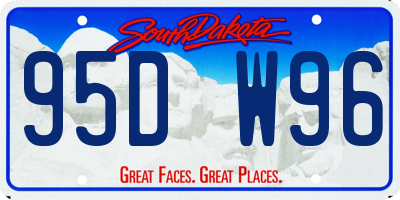 SD license plate 95DW96