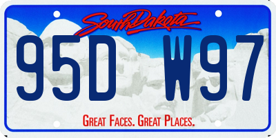 SD license plate 95DW97