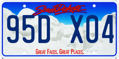 SD license plate 95DX04