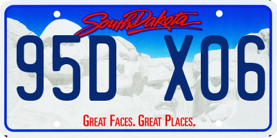 SD license plate 95DX06