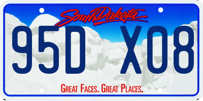 SD license plate 95DX08