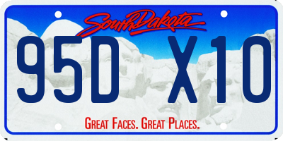 SD license plate 95DX10