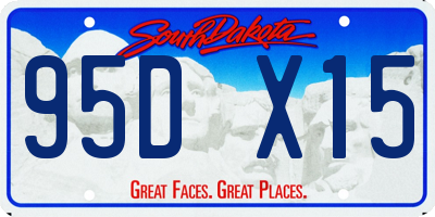 SD license plate 95DX15
