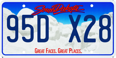 SD license plate 95DX28