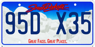 SD license plate 95DX35