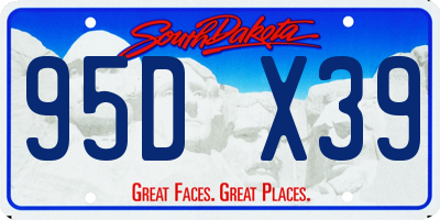 SD license plate 95DX39