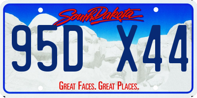 SD license plate 95DX44