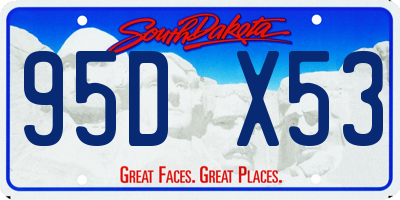 SD license plate 95DX53