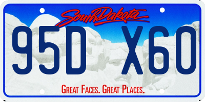 SD license plate 95DX60