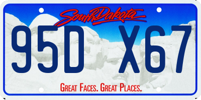 SD license plate 95DX67