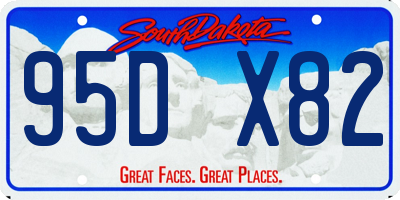 SD license plate 95DX82