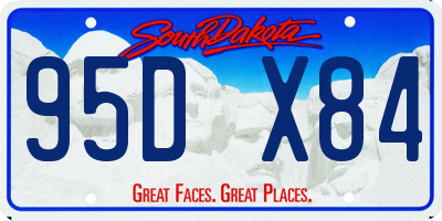 SD license plate 95DX84