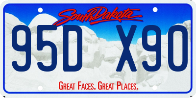 SD license plate 95DX90