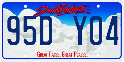 SD license plate 95DY04