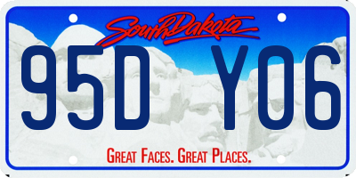 SD license plate 95DY06