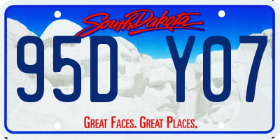 SD license plate 95DY07